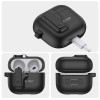 Tech-Protect õhuke konksuga ümbris Apple AirPods 4 jaoks, must