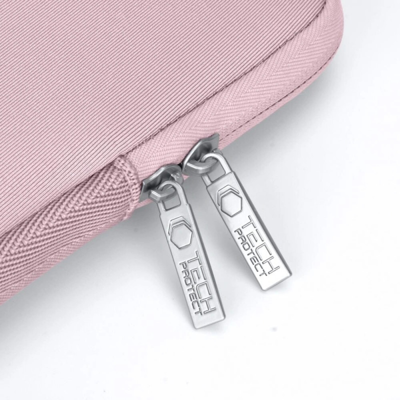 Tech-Protect NeoSlim sülearvuti 15-16" kott tarvikutekotiga, Dusty Rose