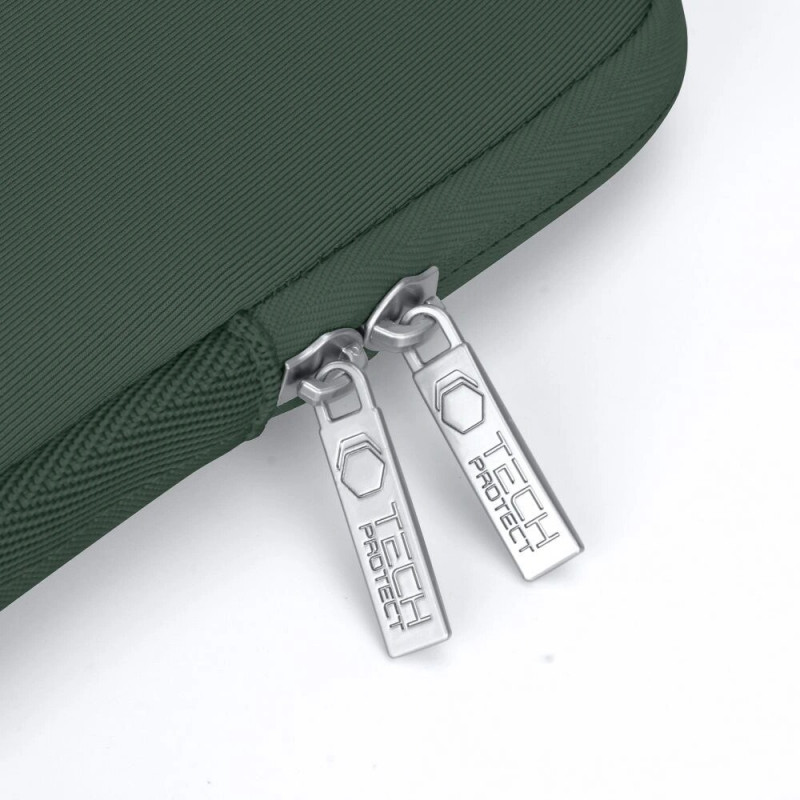 Tech-Protect NeoSlim sülearvuti 13-14" kott tarvikutekotiga, Midnight Green