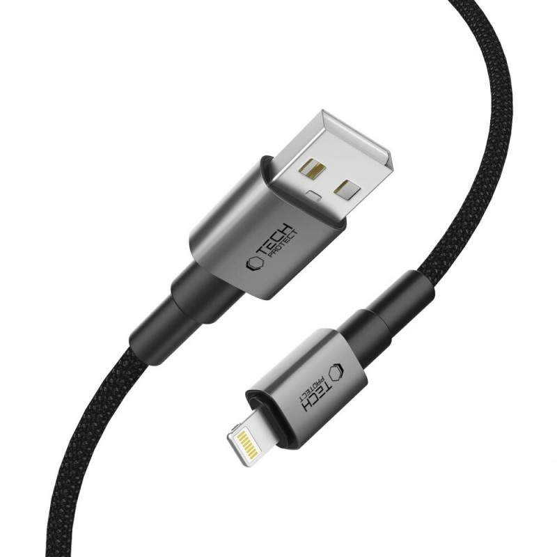 Tech-Protect Ultraboost DNA USB-A / Lightning kaabel 15W/2.4A 100 cm, Iron Grey