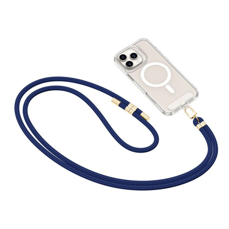 Tech-Protect C7S Rope Crossbody telefonirihm, Navy Blue/gold