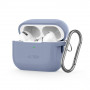 Tech-Protect silikoonkate konksuga ja karabiiniga Apple AirPods Pro 1 / 2 jaoks, Baby Blue