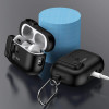 Tech-Protect õhuke konksukorpus karabiiniga Apple AirPods Pro 1 / 2 jaoks, must