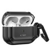 Tech-Protect Rough Hook ümbris karabiiniga Apple AirPods Pro 1 / 2 jaoks, must