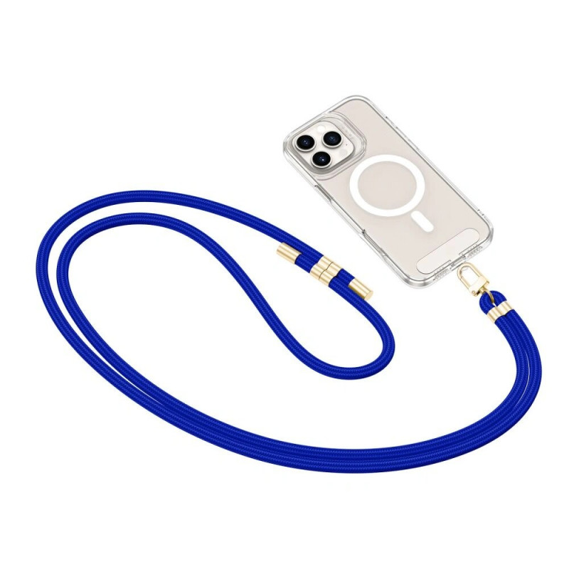 Tech-Protect C7S Rope Crossbody telefonirihm, Cobalt Blue/gold