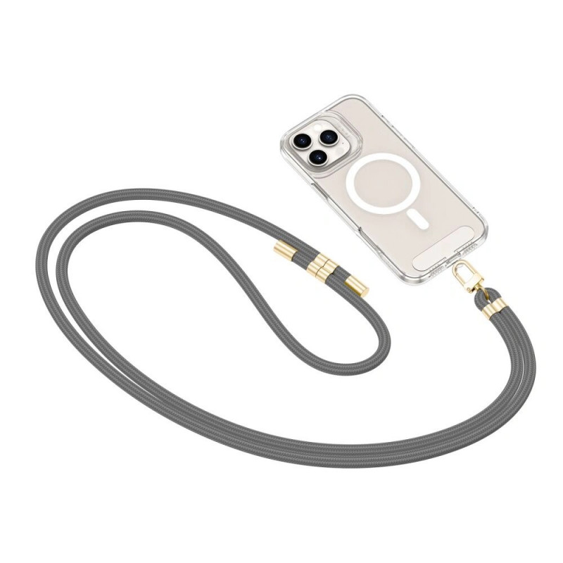 Tech-Protect C7S Rope Crossbody telefonirihm, Crayon Grey/gold