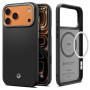Spigen Enzo Aramid T Mag MagSafe ümbris Apple iPhone 17 Pro Max / 18 Pro Max jaoks, must/hõbedane