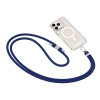 Tech-Protect C7S Rope Crossbody telefonirihm, Navy Blue/hõbedane