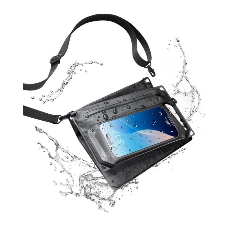 Spigen A640 universaalne veekindel ristkott, must