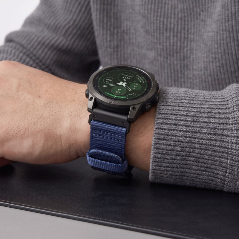 Tech-Protect Nylon Classic kellarihm Garmin Fenix 5X / 5X Plus / 6X / 6X Pro / 7X / 8 / 8 Pro / 9 / 9 Pro 47 mm, Midnight Navy