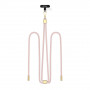 Tech-Protect C2S Rope Crossbody telefonirihm, Baby Pink/gold