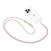 Tech-Protect C2S Rope Crossbody telefonirihm, Baby Pink/gold