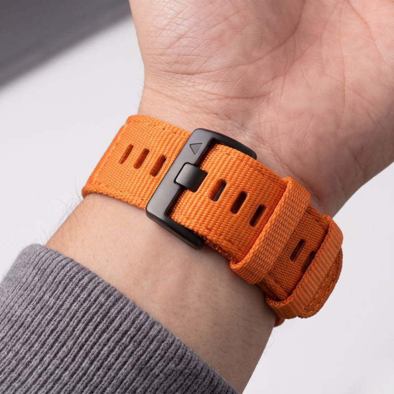 Tech-Protect Nylon Classic kellarihm Garmin Fenix 5X / 5X Plus / 6X / 6X Pro / 7X / 8 / 8 Pro / 9 / 9 Pro 47 mm, Signal Orange