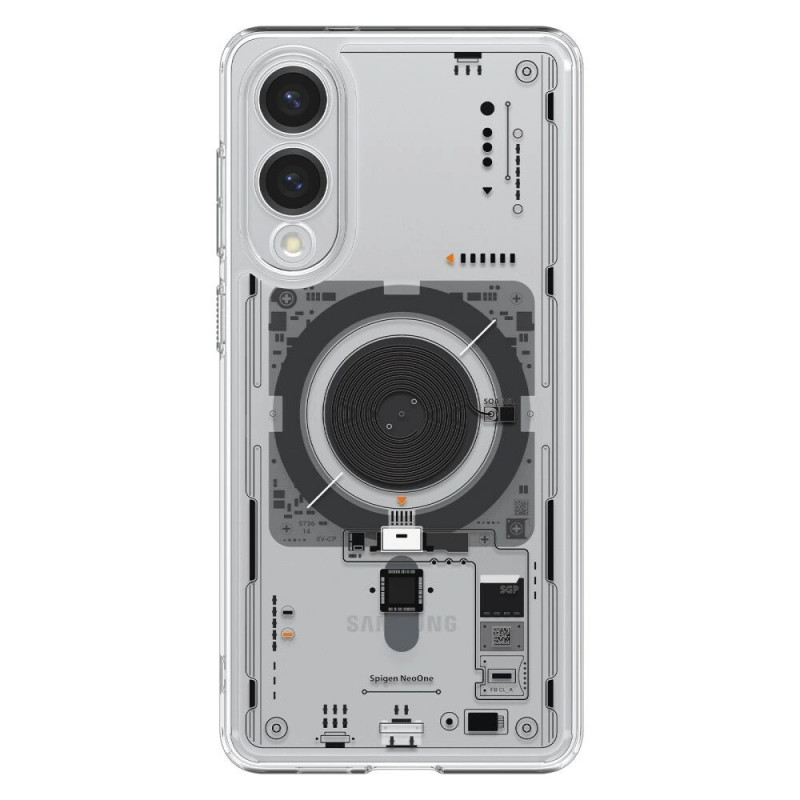 Spigen Ultra Hybrid Mag MagSafe ACS09416 ümbris Samsung Galaxy S25 Edge'ile, Neo One, läbipaistev