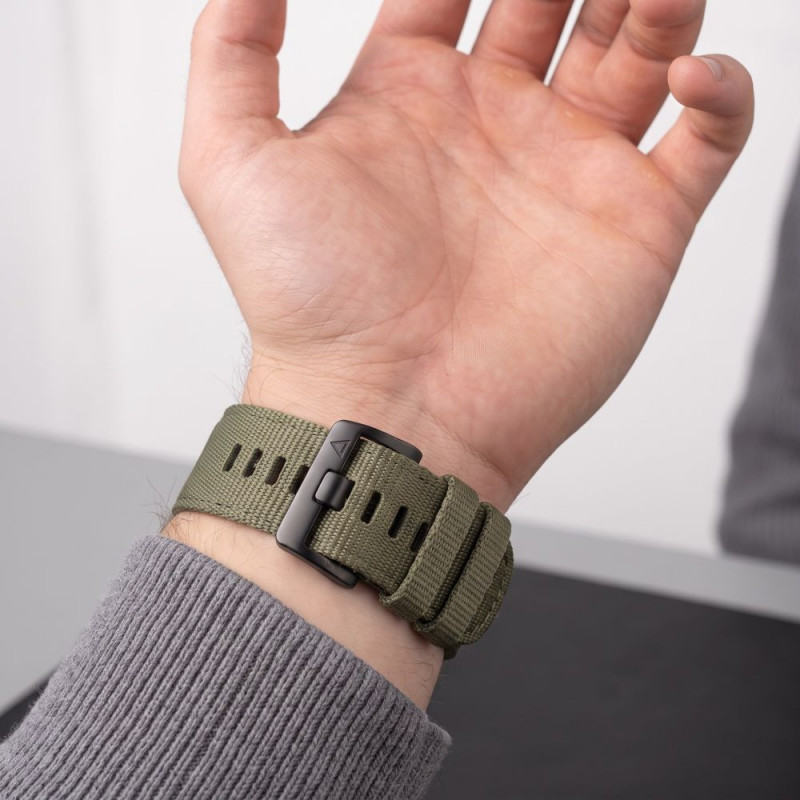 Tech-Protect Nylon Classic kellarihm Garmin Fenix 5X / 5X Plus / 6X / 6X Pro / 7X / 8 / 8 Pro / 9 / 9 Pro 51 mm, Military Green