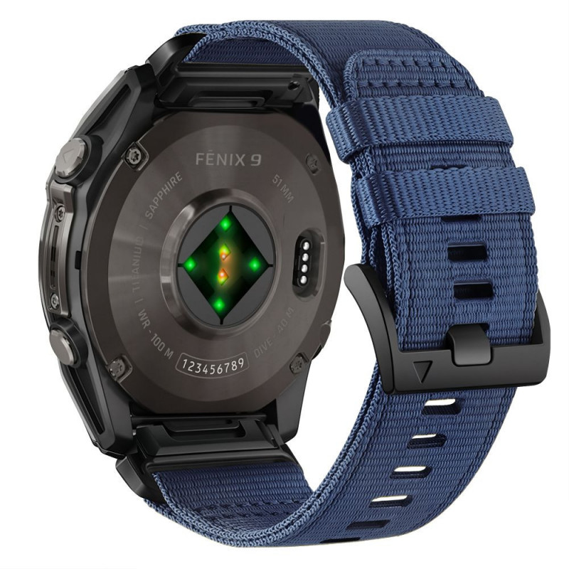 Tech-Protect Nylon Classic kellarihm Garmin Fenix 5X / 5X Plus / 6X / 6X Pro / 7X / 8 / 8 Pro / 9 / 9 Pro 51 mm, Midnight Navy