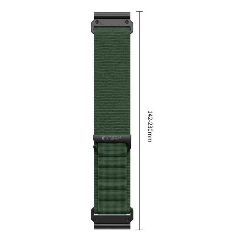 Tech-Protect Nylon Pro kellarihm Garmin Fenix 5X / 5X Plus / 6X / 6X Pro / 7X / 8 / 8 Pro / 9 / 9 Pro (47 mm), military green