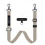 Tech-Protect C6S Rope Crossbody telefonirihm 2-in-1, Cosmic Latte (beež)