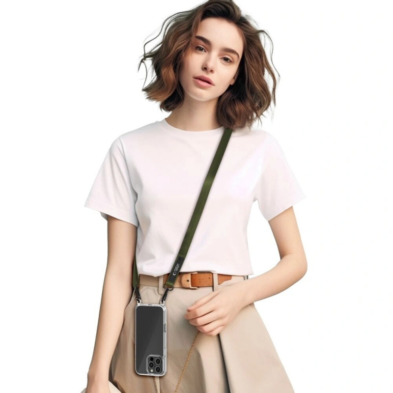 Tech-Protect C6S Rope Crossbody telefoni kaelarihm 2-in-1, Cargo Khaki (oliiv)