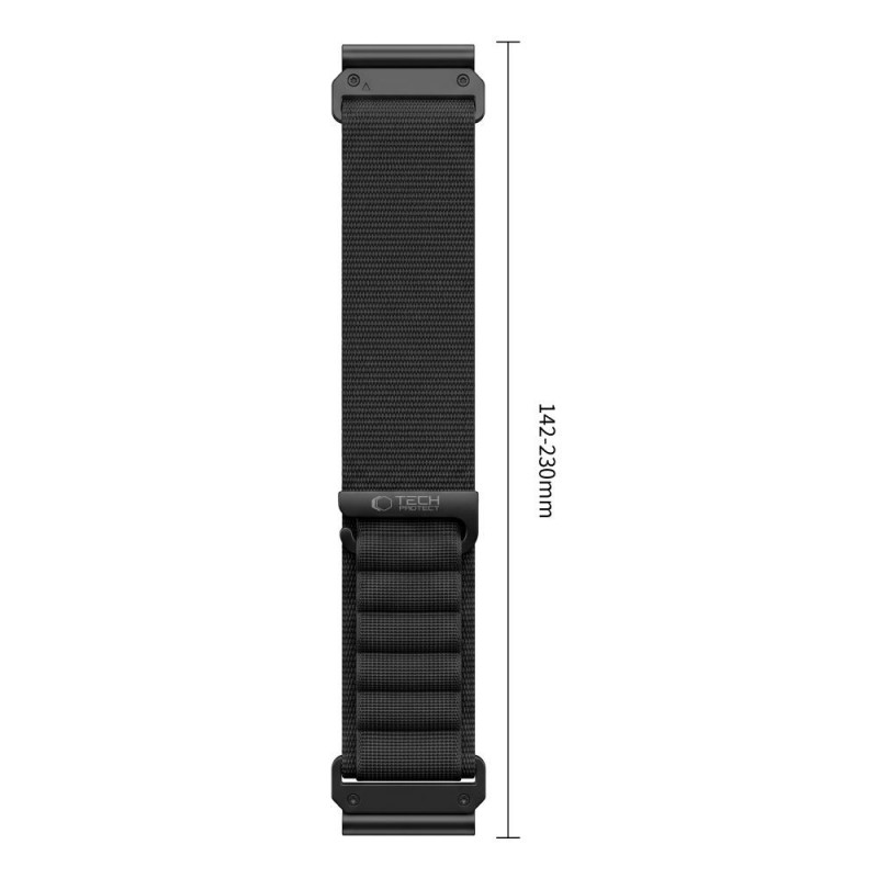 Tech-Protect Nylon Pro THP6035 kellarihm Garmin Fenix 5X / 5X Plus / 6X / 6X Pro / 7X / 8 / 8 Pro / 9 / 9 Pro (51 mm), must