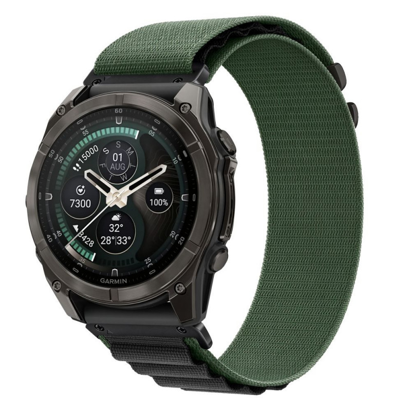 Tech-Protect Nylon Pro THP6034 kellarihm Garmin Fenix 5X / 5X Plus / 6X / 6X Pro / 7X / 8 / 8 Pro / 9 / 9 Pro (51 mm), roheline / must