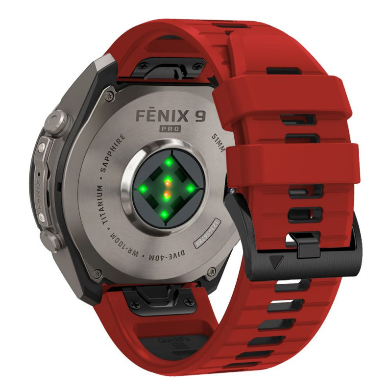 Tech-Protect Iconband Pro THP6050 kellarihm Garmin Fenix 5X / 5X Plus / 6X / 6X Pro / 7X / 8 / 8 Pro / 9 / 9 Pro jaoks (47 mm), punane / must