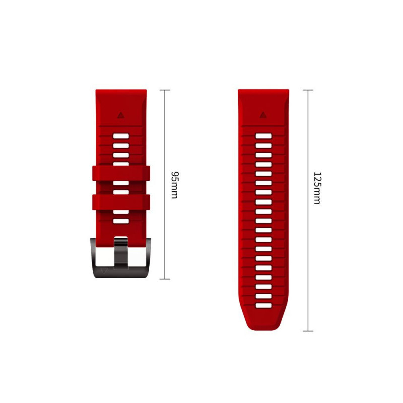 Tech-Protect Iconband Pro THP6050 kellarihm Garmin Fenix 5X / 5X Plus / 6X / 6X Pro / 7X / 8 / 8 Pro / 9 / 9 Pro jaoks (47 mm), punane / must