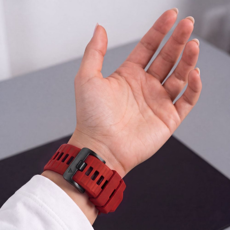 Tech-Protect Iconband Pro THP6050 kellarihm Garmin Fenix 5X / 5X Plus / 6X / 6X Pro / 7X / 8 / 8 Pro / 9 / 9 Pro jaoks (47 mm), punane / must