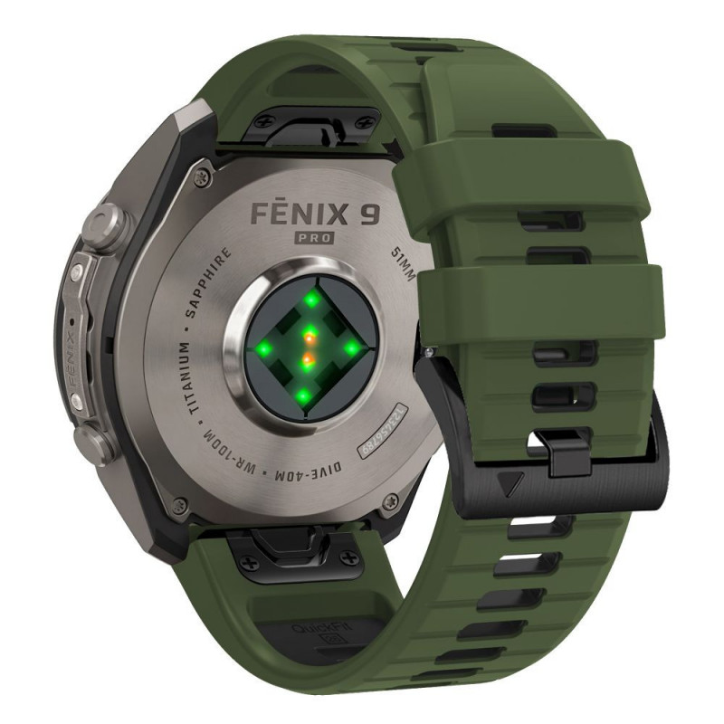 Tech-Protect Iconband Pro THP6041 kellarihm Garmin Fenix 5X / 5X Plus / 6X / 6X Pro / 7X / 8 / 8 Pro / 9 / 9 Pro jaoks (51 mm), roheline / must