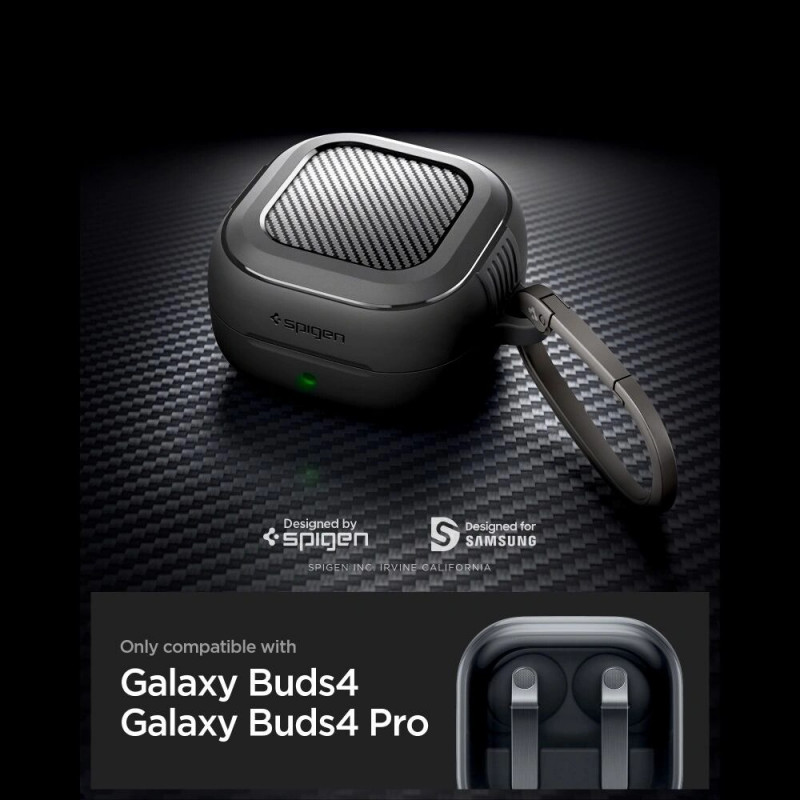 Spigen Rugged Armor ümbris Samsung Galaxy Buds 4 / 4 Pro kõrvaklappidele, mattmust
