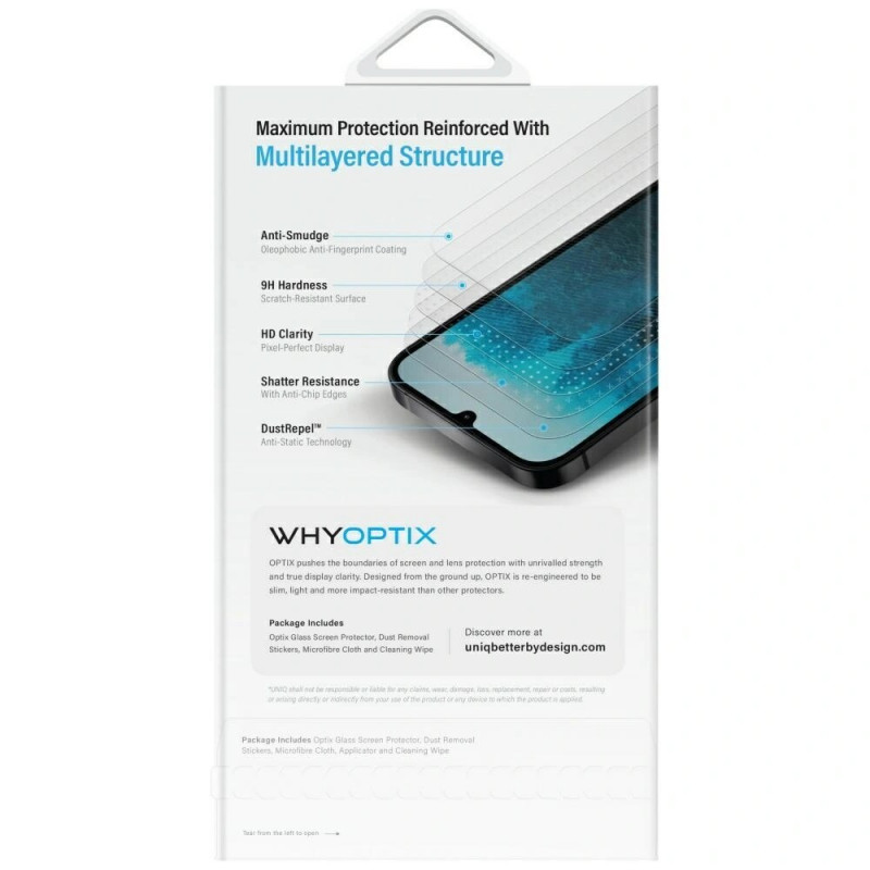 UNIQ Optix Privacy karastatud klaasist privaatsuskaitsekile Samsung Galaxy Z Flip7 jaoks