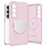 Tech-Protect silikoonist MagSafe ümbris Samsung Galaxy S26+ jaoks, Pink Pearl