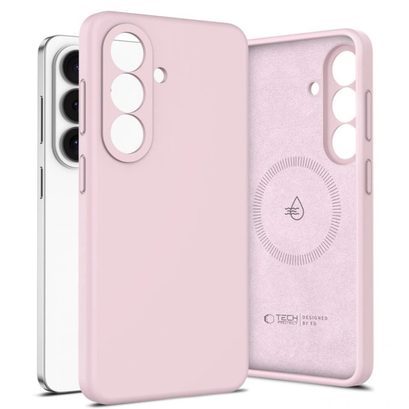 Tech-Protect silikoonist MagSafe ümbris Samsung Galaxy S26+ jaoks, Pink Pearl