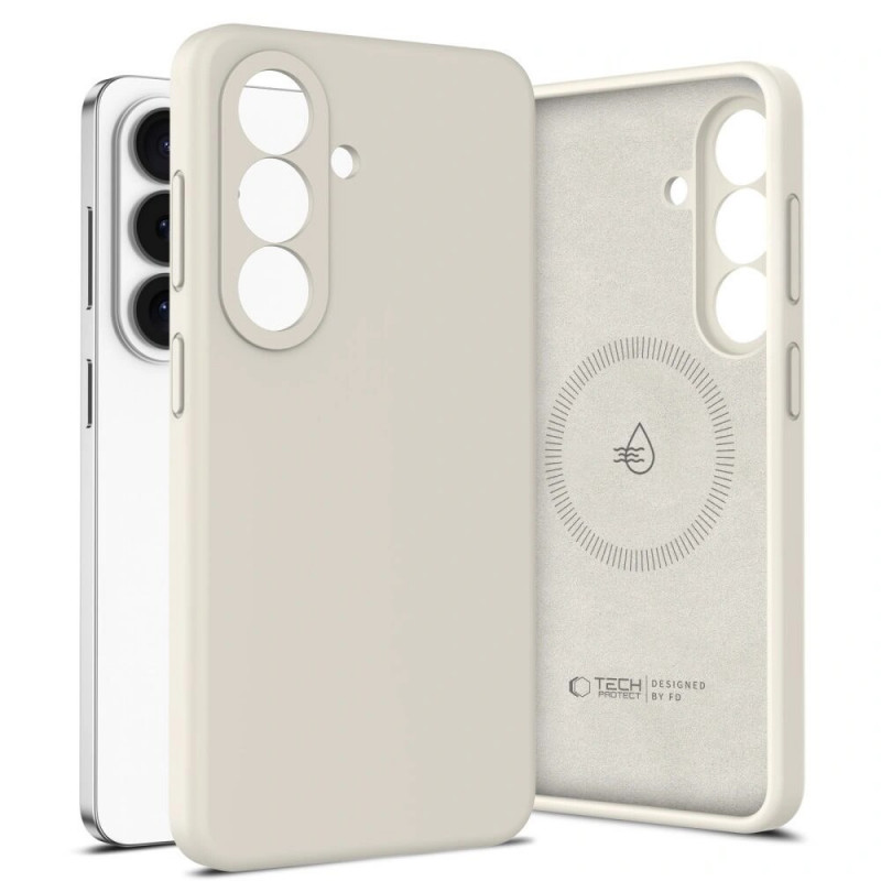 Tech-Protect silikoonist MagSafe ümbris Samsung Galaxy S26+ jaoks, Cosmic Latte