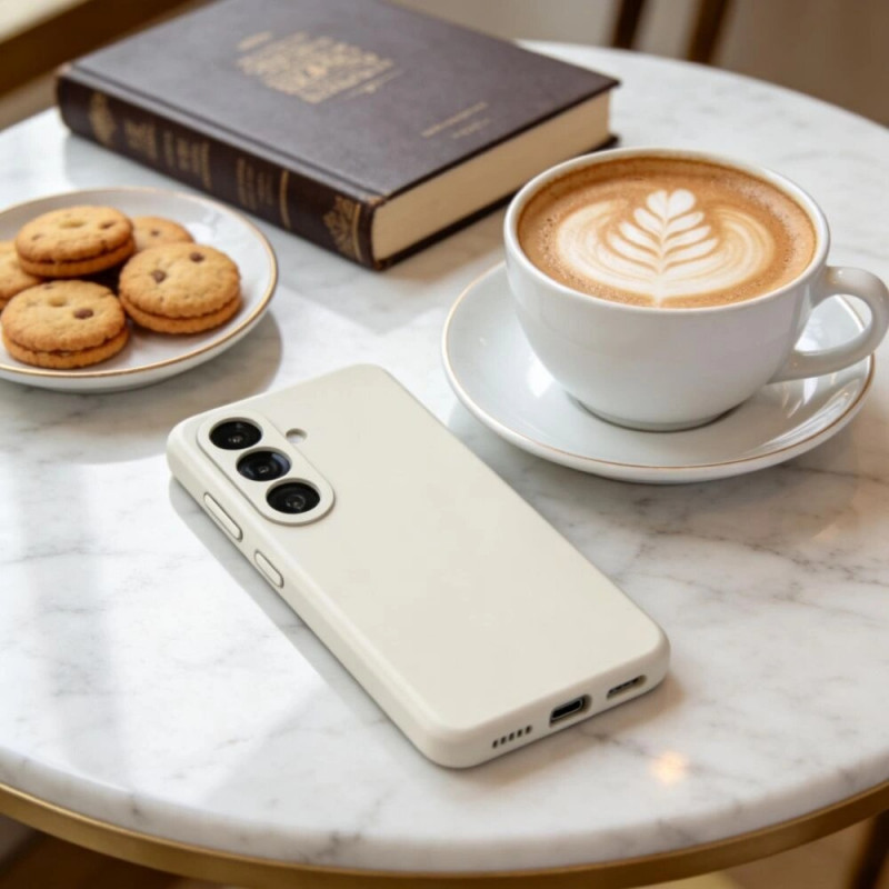 Tech-Protect silikoonist MagSafe ümbris Samsung Galaxy S26+ jaoks, Cosmic Latte
