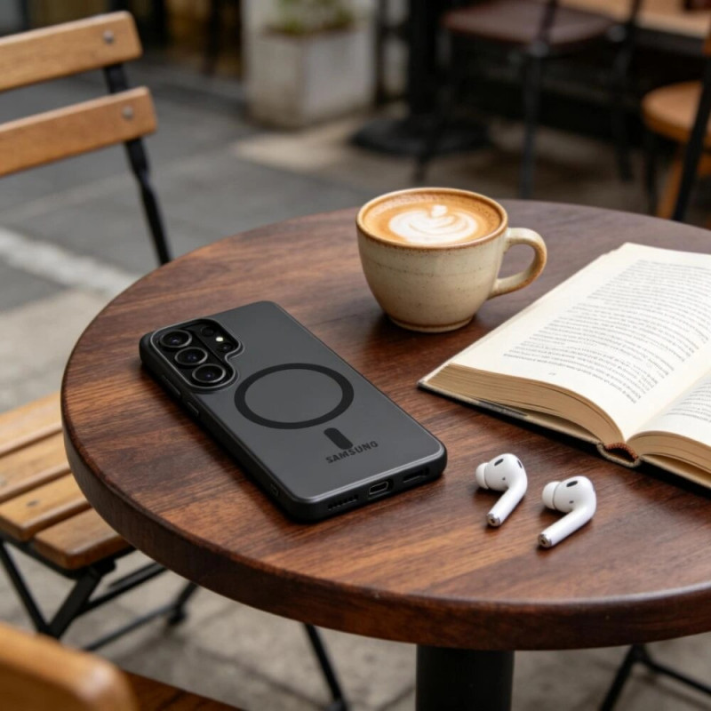 Tech-Protect MagSlim MagSafe ümbris Samsung Galaxy S26 Ultra jaoks, mattmust