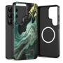 Tech-Protect Lamano MagSafe kate Samsung Galaxy S26 Ultra, must ja roheline