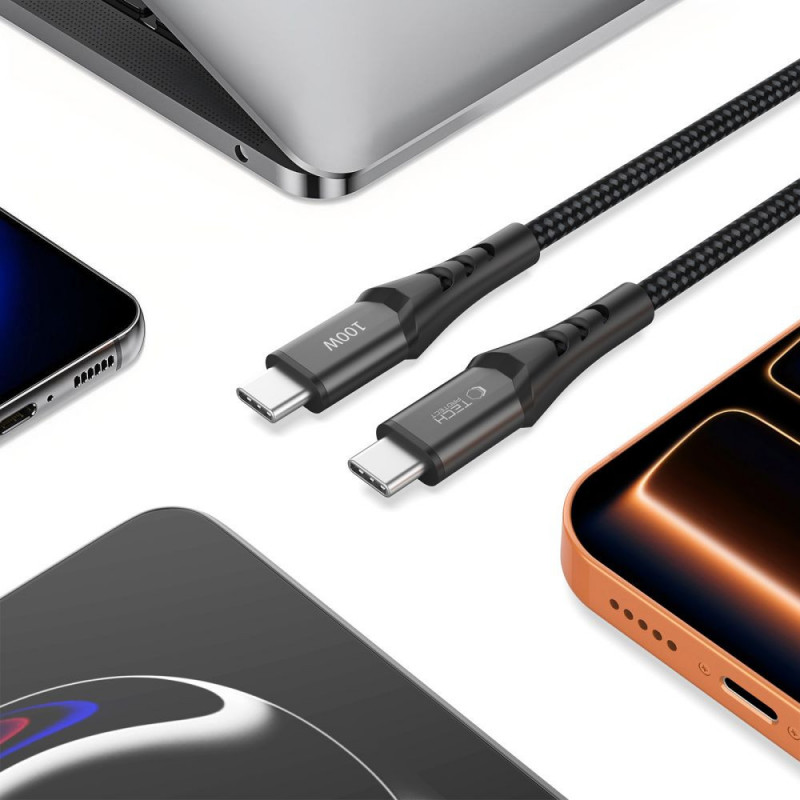 Tech-Protect UB11T Ultraboost USB-C / USB-C kaabel, PD 100W, 200 cm, must