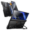 Supcase UB Aero MagSafe ümbris Samsung Galaxy Z Fold 8 Ultra jaoks karastatud klaasi ja privaatsusklaasiga, Aramid Black