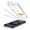 Tech-Protect Quick Set+ karastatud klaasist ekraanikaitse Apple iPhone 15 / 16 jaoks, must (2 tk)