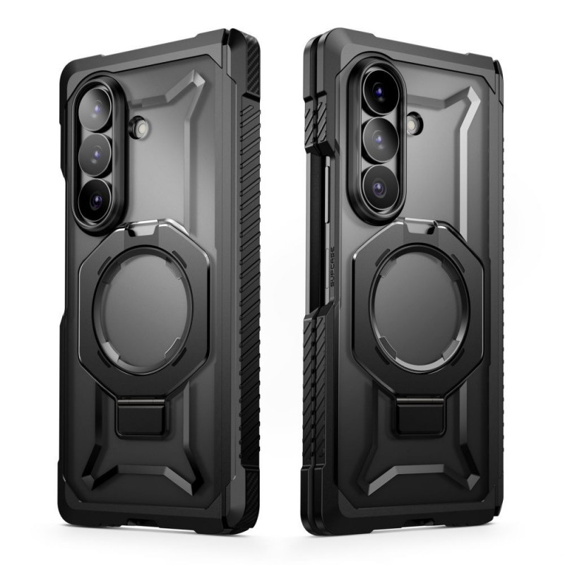 Supcase UB Grip Mag MagSafe ümbris Samsung Galaxy Z Fold 8 jaoks karastatud klaasi ja privaatsusklaasiga, must