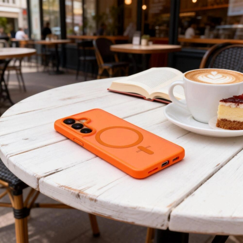 Tech-Protect Magmat MagSafe ümbris Samsung Galaxy S26 jaoks, mati oranž