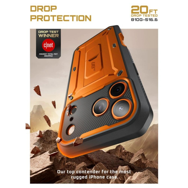 Supcase Unicorn Beetle Pro kaitseümbris Apple iPhone 17 Pro Max-le, korall