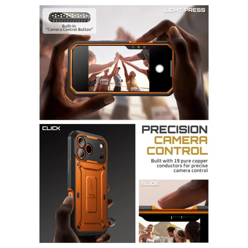 Supcase Unicorn Beetle Pro kaitseümbris Apple iPhone 17 Pro Max-le, korall