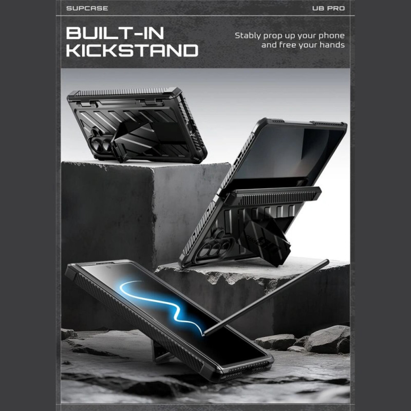 Supcase Unicorn Beetle Pro ümbris Samsung Galaxy Z Fold 7 jaoks, must
