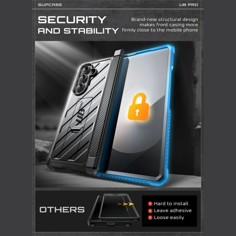 Supcase Unicorn Beetle Pro ümbris Samsung Galaxy Z Fold 7 jaoks, must