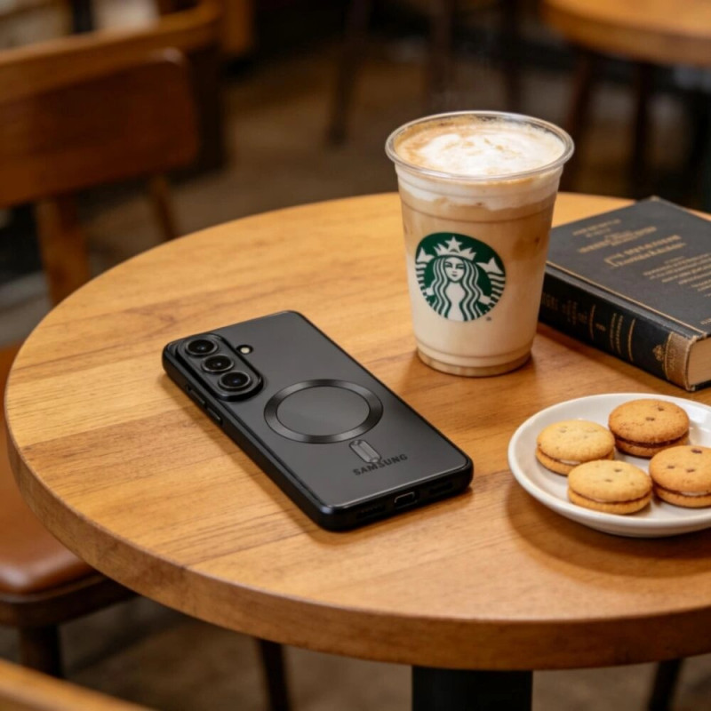 Tech-Protect MagFlex MagSafe ümbris Samsung Galaxy A57 5G jaoks, läikiv must