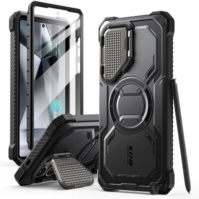 Supcase IBLSN ArmorBox Mag MagSafe ümbris Samsung Galaxy S25 Ultra jaoks, must