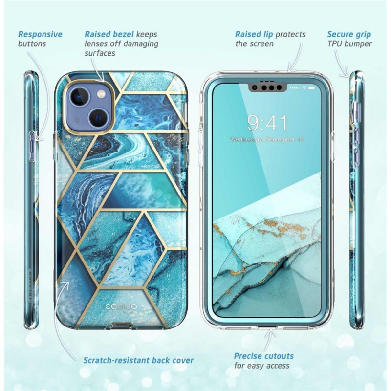 Supcase Cosmo kaitseümbris Apple iPhone 14 Plus / 15 Plus jaoks, Ocean Blue