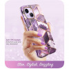 Supcase Cosmo ümbris Apple iPhone 14 Plus / 15 Plus jaoks, Marble Purple